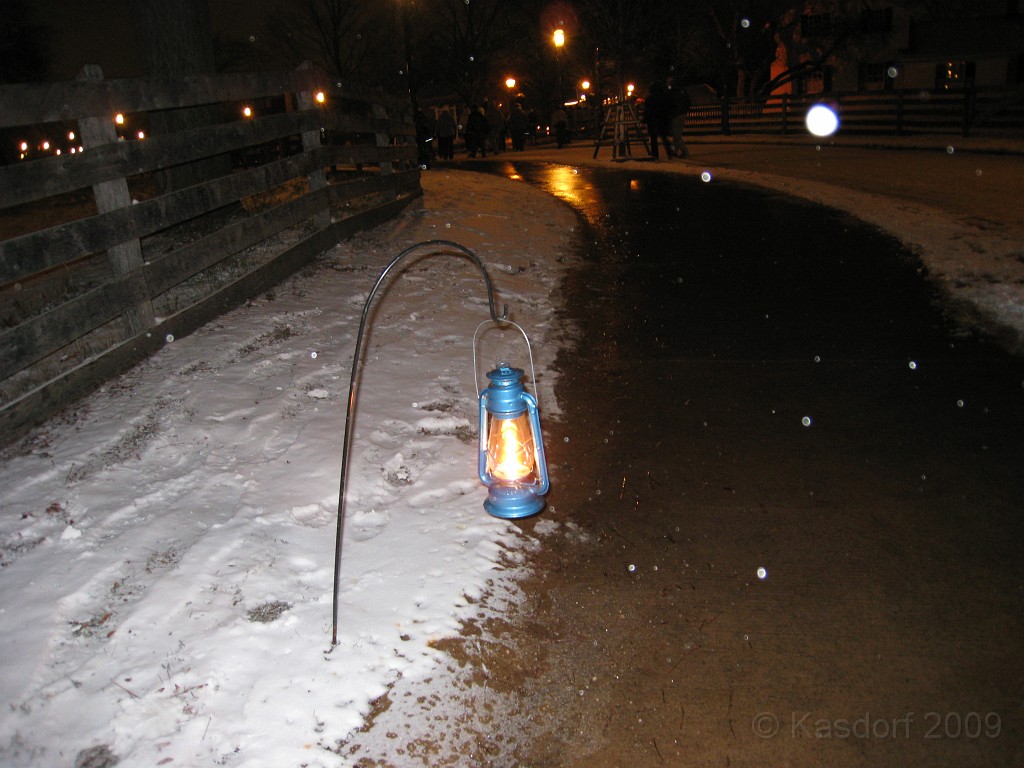 Henry Ford Christmas 2009 007.jpg - Various lanterns, fire baskets and other means to light the paths are used throughout the park.